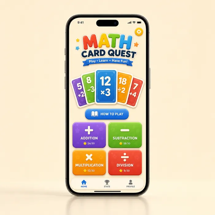 Math Kids App — step-by-step instructions on how to play